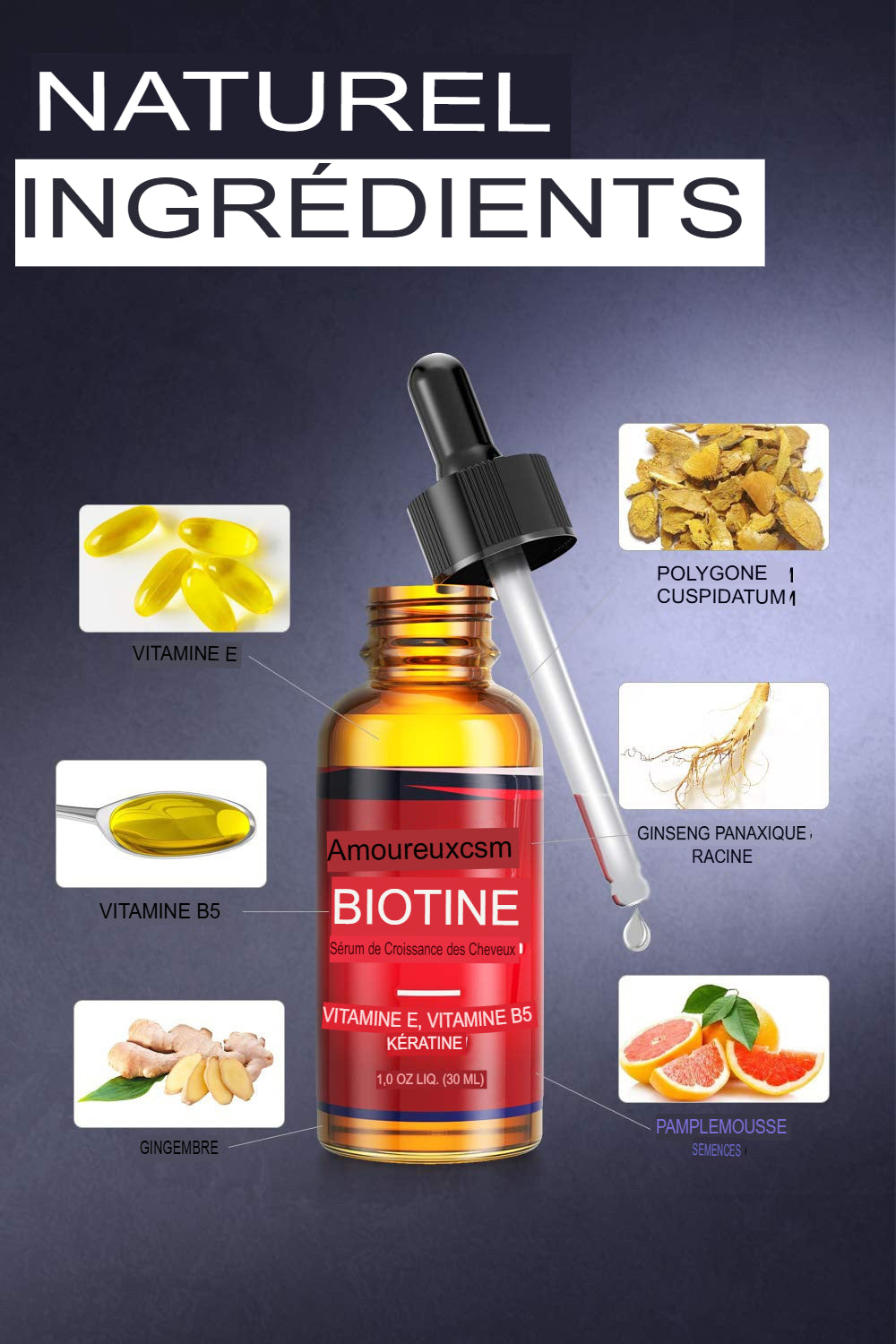 Ingwer &amp; Biotin Anti-Haarausfall-Serum